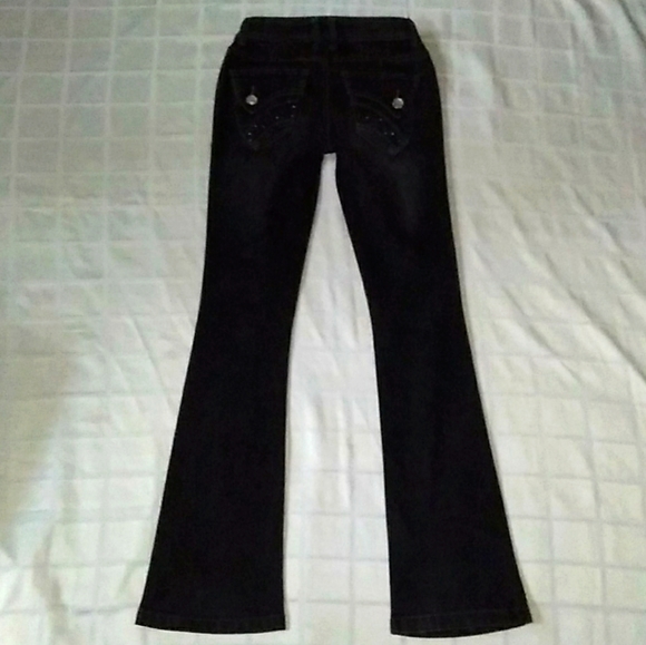 Cache Rhinestone Embellished Distressed Denim - Picture 4 of 16